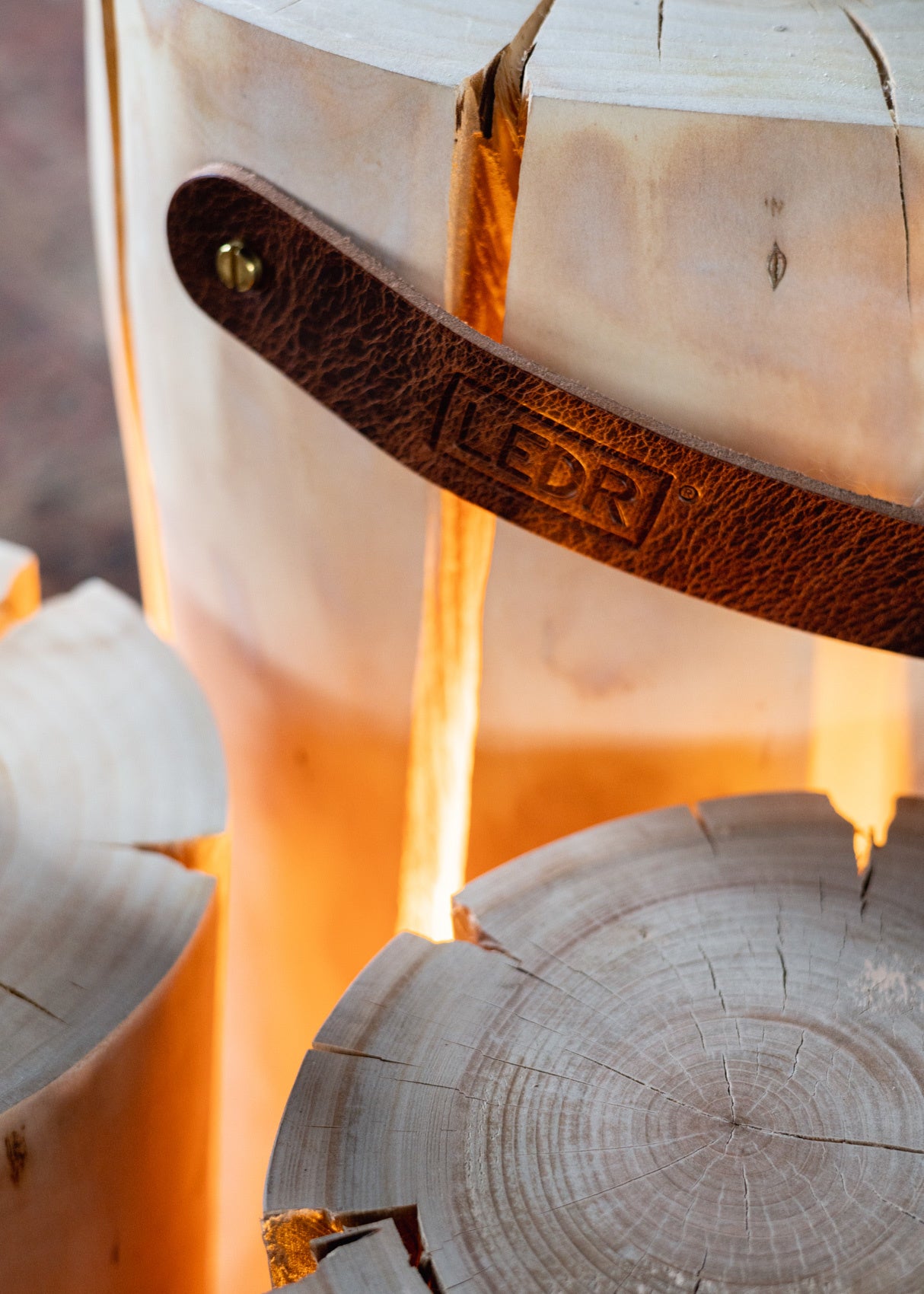 Wood Light - Cherry Wood M || Leather edition