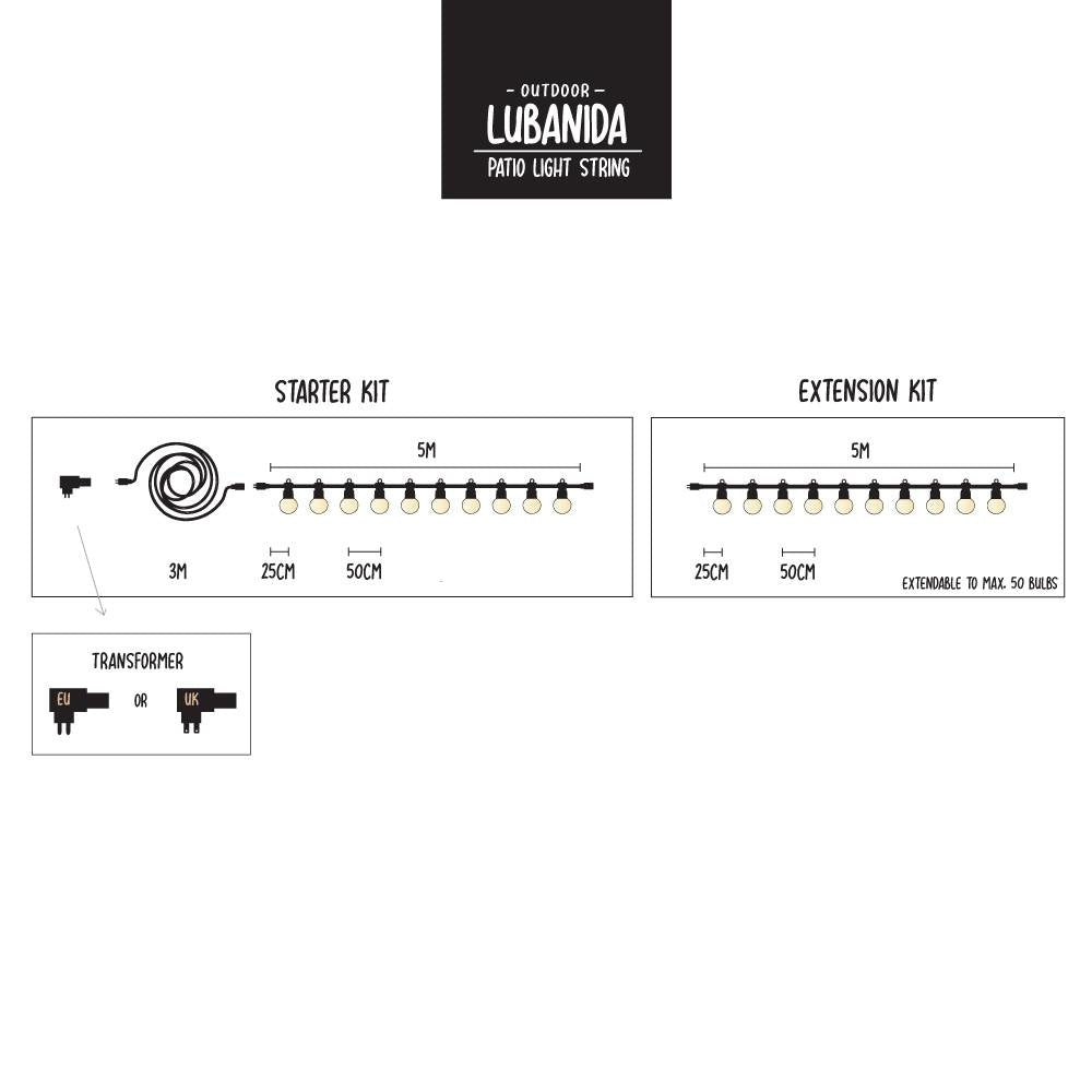 Regular Round Bulbs Patio String Light