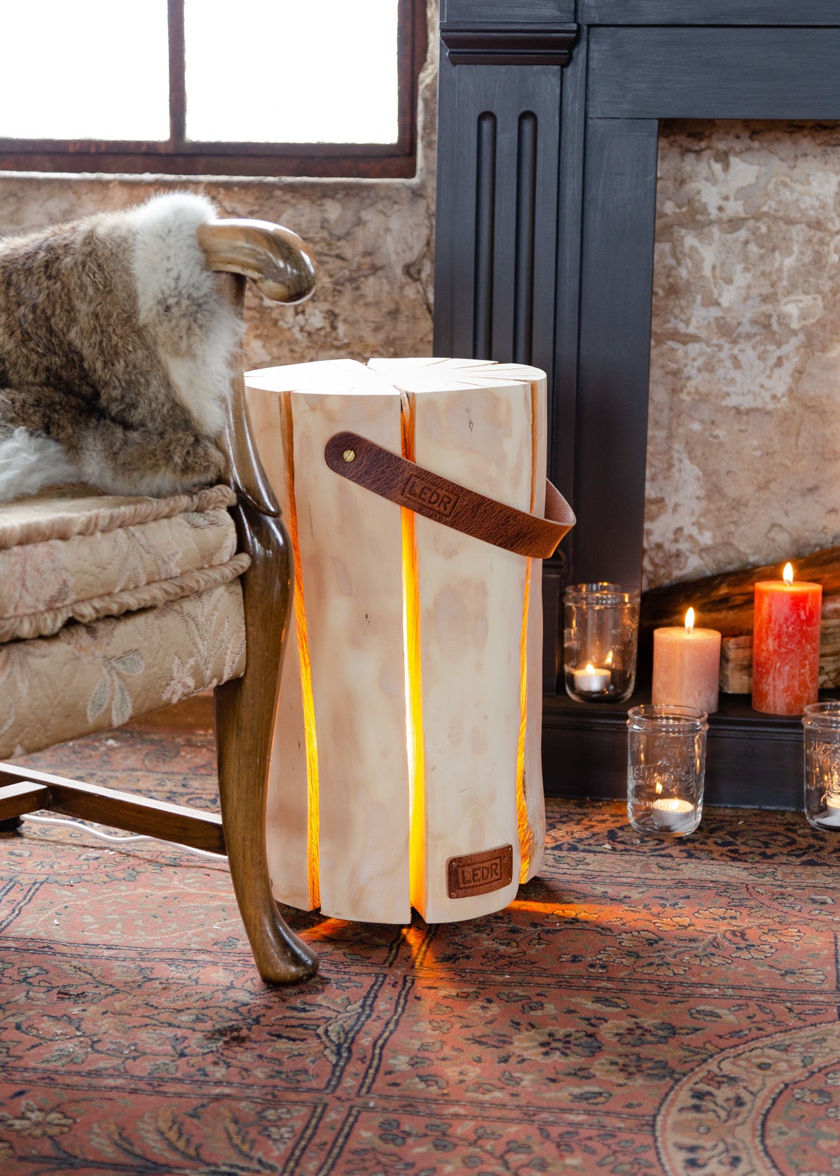 Wood Light - Cherry Wood L || Leather edition